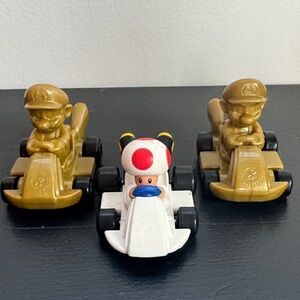 McDonalds Mario Kart 8 Car Toy Set - Gold 2024 and Toad 2022